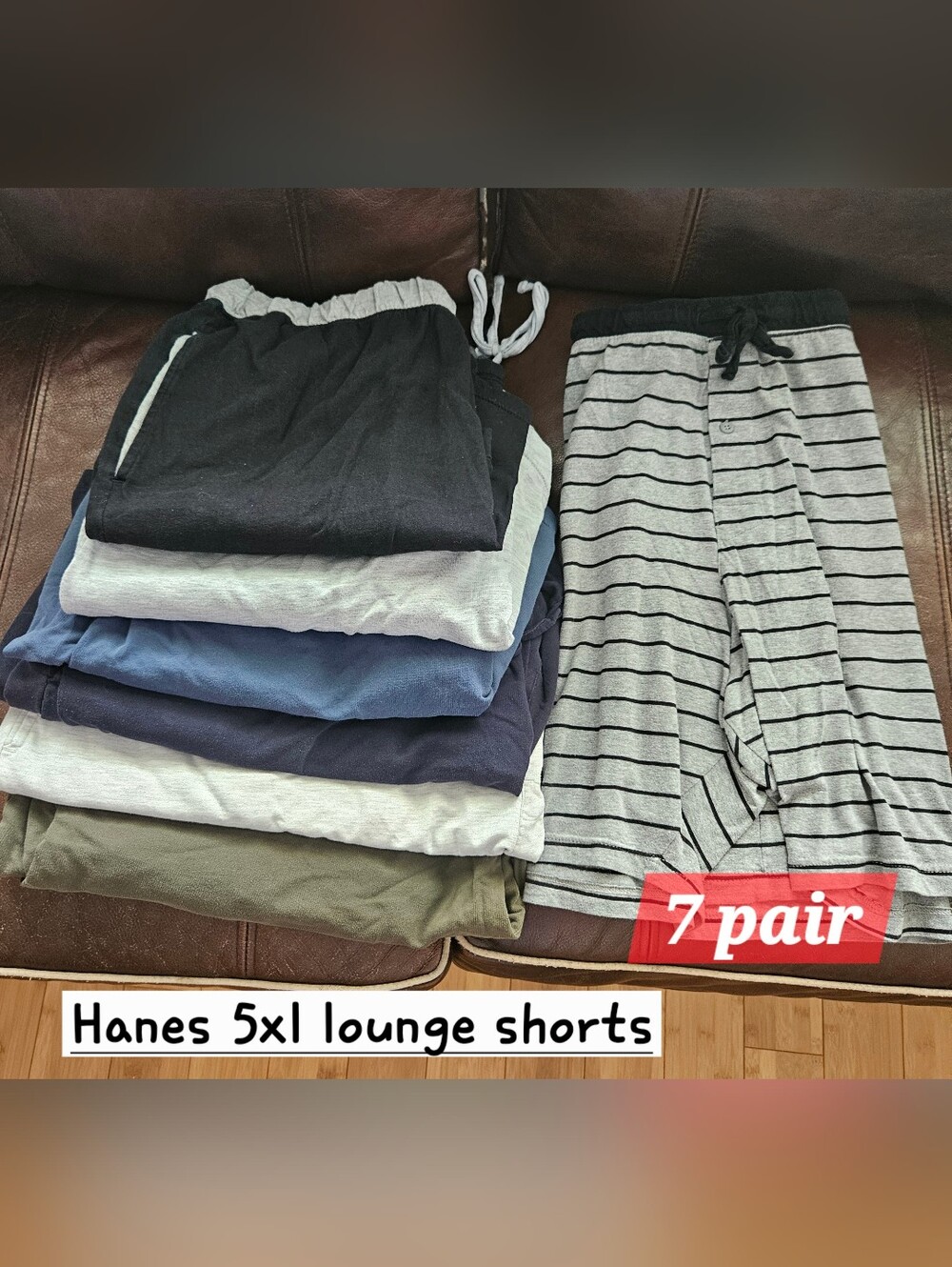 Hanes Men’s Lounge Shorts Pack - Black, Gray, Navy, Olive